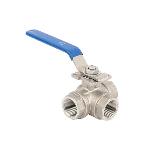 Three Way Threaded Ball Valve